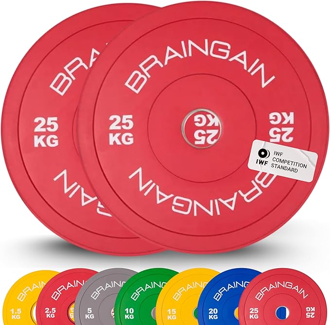 Coloured HD Bumper Weight Rubber Plates - 5kg to 25kg