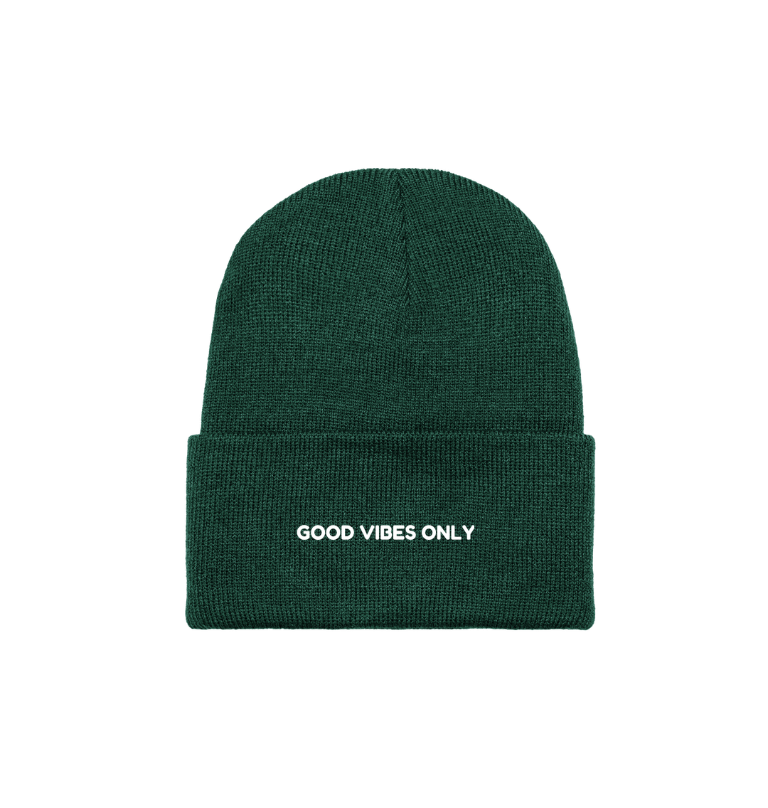 Bottle Green BRAINGAIN GOOD VIBES ONLY BEANIE (2nd)